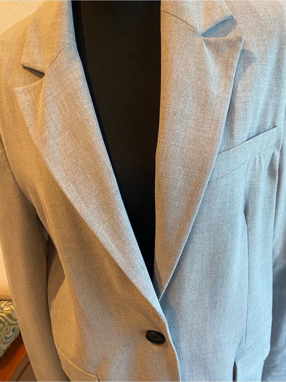 Bershka Grey Single-Breasted Tailored Blazer Jacket Size M women’s - Picture 4 of 8